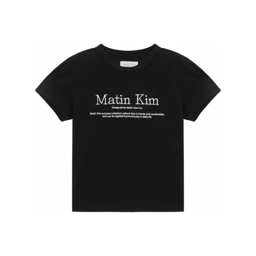 MATIN KIM Черные Женские Футболки