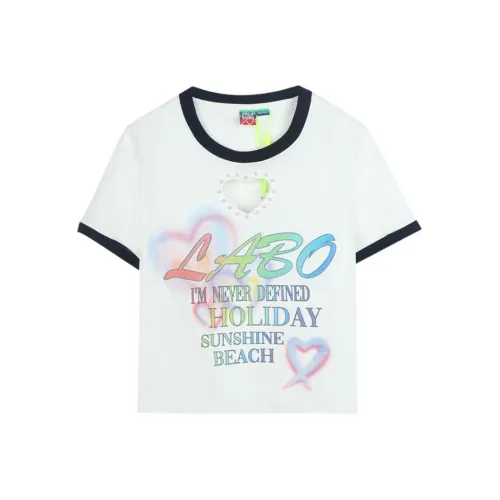LALABOBO Экрю Женские Рубашки T