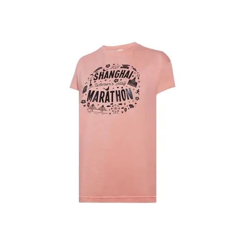 New Balance совместный бренд Стандартная футболка Женская Розовая