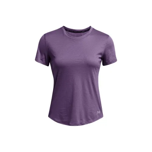 Under Armour CoolSwitch SS24 T Shirt Женская Винтаж Фиолетовая