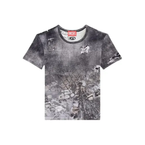 DIESEL Серые Женские Футболки