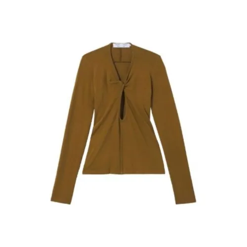 PROENZA SCHOULER Оливково-коричневый Женские Рубашки