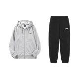 Комплект одежды (Серое пальто + Черные штаны)