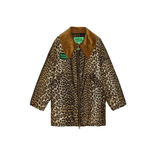 GANNI x BARBOUR Куртка Женская с леопардовым принтом
