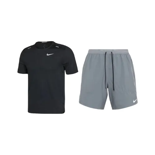 Nike Черный/Дымчатый Серый Мужская Повседневная Спортивная Одежда