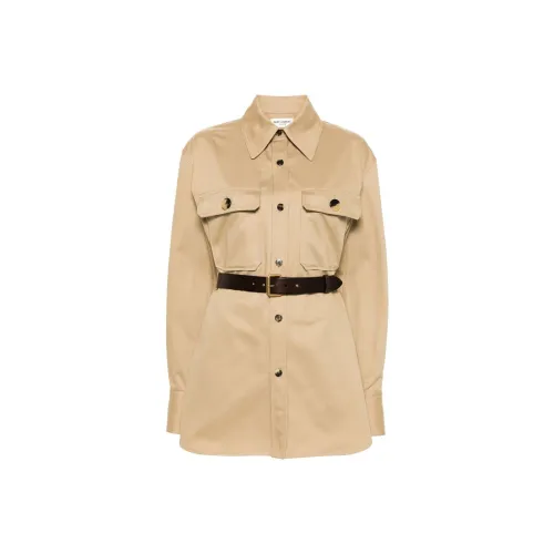 SAINT LAURENT Рубашка Женская Светлый Умбра