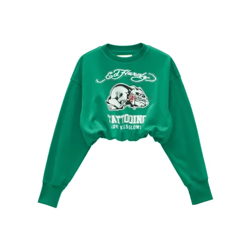 Ed Hardy Лес Темно-зеленый E1ODW033 Женские Свитшоты