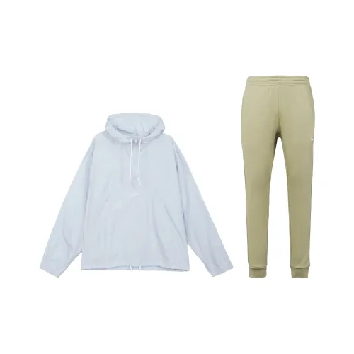 Nike Комплект Синий топ + Желто-зеленые штаны Мужской Повседневная Спортивная одежда