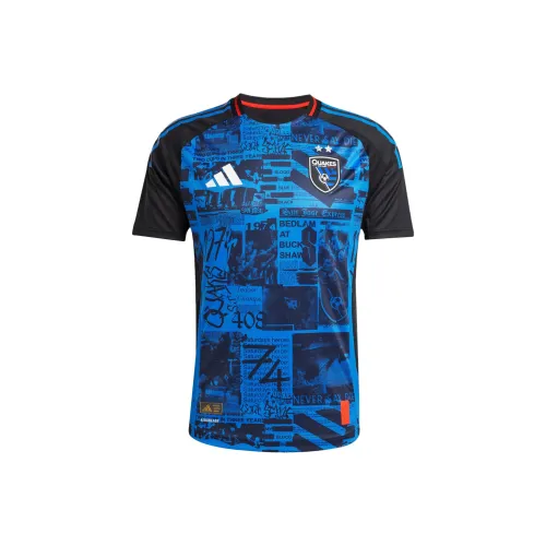 Adidas Футбол Джерси Мужской Синий