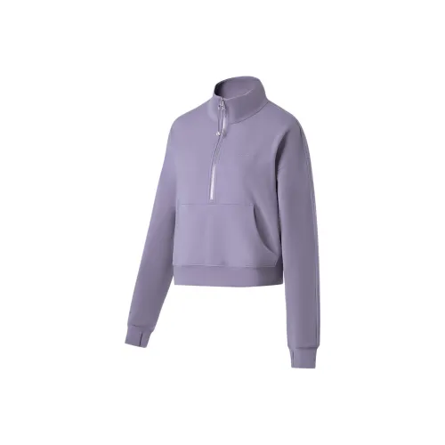 LINING Fitness Series Толстовка Женская Дымчатый Серый Розовый Фиолетовый