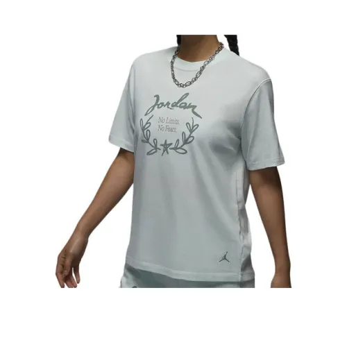 Nike T-Shirt Женская Светло-Зеленая Дымчато-Серый Нефрит