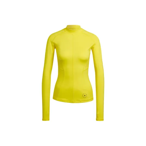 Adidas Рукав реглан T-рубашка Женская Желтая