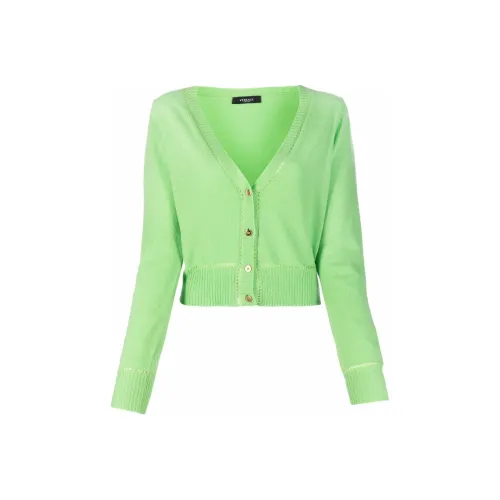 VERSACE Трикотажная ткань Кардиган Женские Зеленый