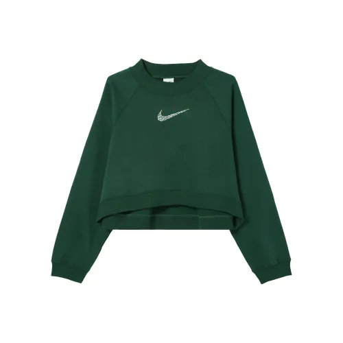 NIKE Зеленые Женские Свитшоты