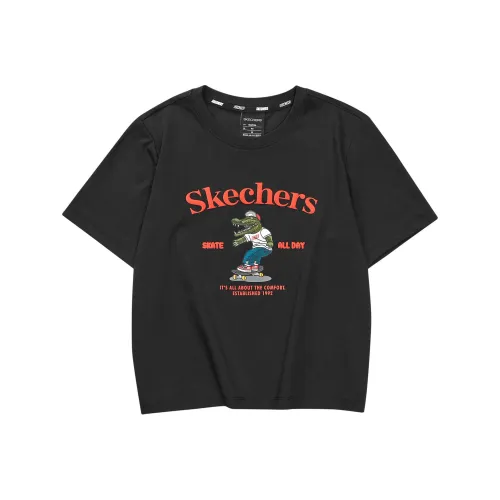 Skechers Funny Monster T-Shirt Женская Угольный Черный