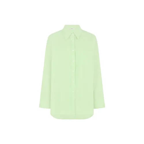 MEIYANG Рубашка Женская Светло-Зеленая