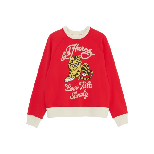 Ed Hardy Теплый Розово-красный E1PAW031 Женские Свитшоты