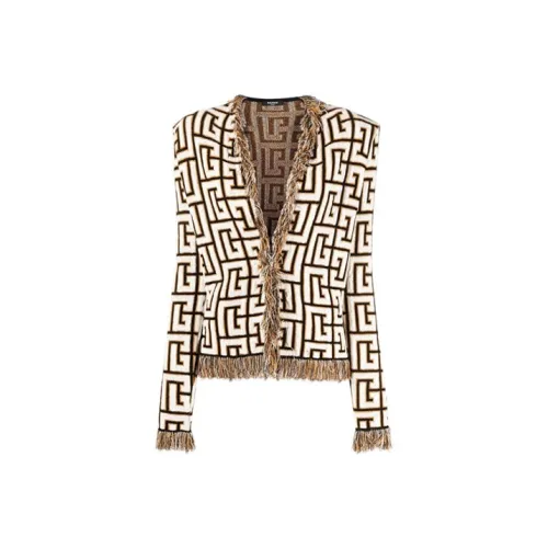 BALMAIN Коричневые Женские Куртки