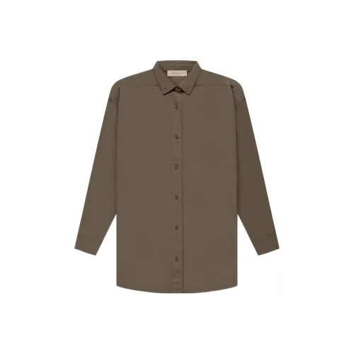 Fear of God Essentials FW22 Рубашка Женская Древесный Кофейный