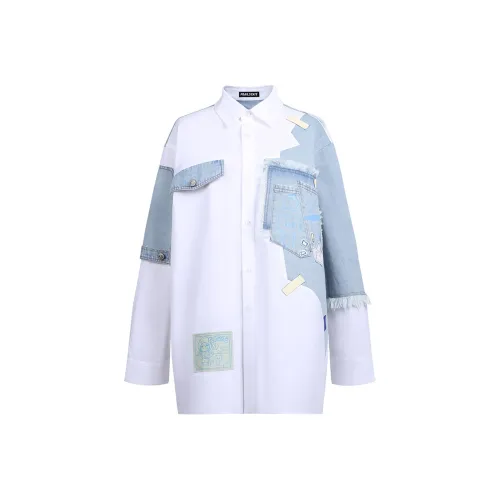 FRAIL STATE Рубашка Женская Синяя Белая