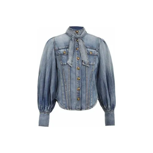 Zimmermann Океанский синий Женские Рубашки