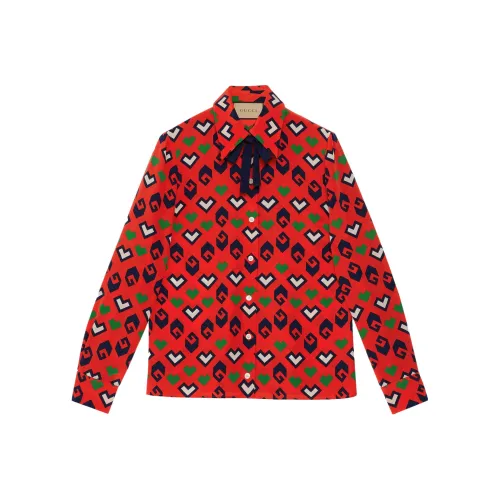 Gucci красные женские рубашки