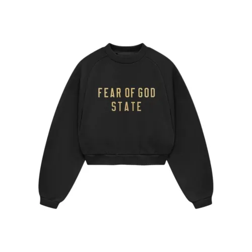 Fear of God Essentials Обсидиановый черный/Черный Женские Свитшоты