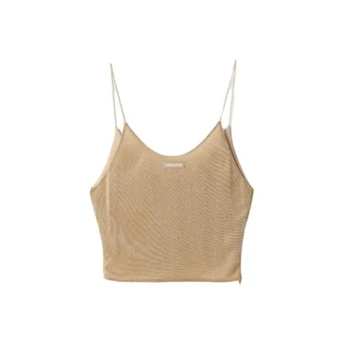 MIU MIU Без бретелек Топ Женский Золотой