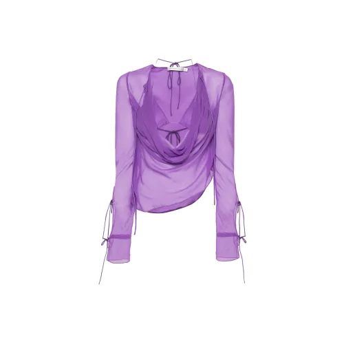 Christopher Esber SS24 Рубашка Женская Виноградный Фиолетовый