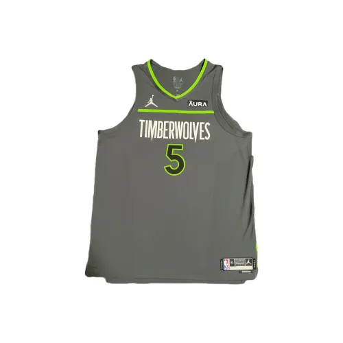 Jordan x NBA Timberwolves Баскетбольная Джерси Мужская Дымчатый Серый