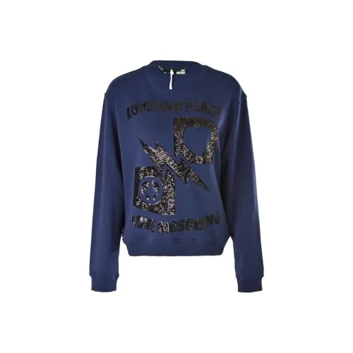 MOSCHINO Темно-синий Женские Свитшоты