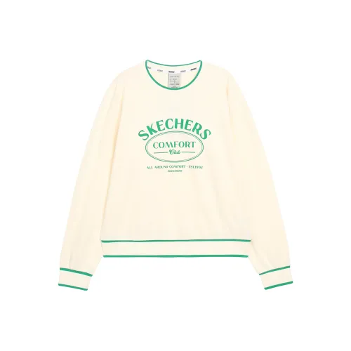 Skechers COLORFUL Кремово-бежевый Белый Женские Свитшоты