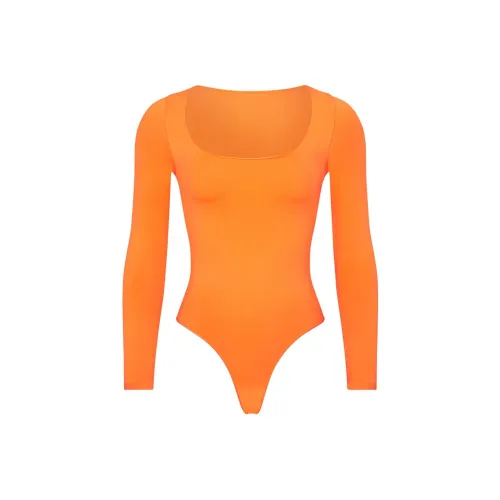 Skims Неоновый оранжевый Женское боди