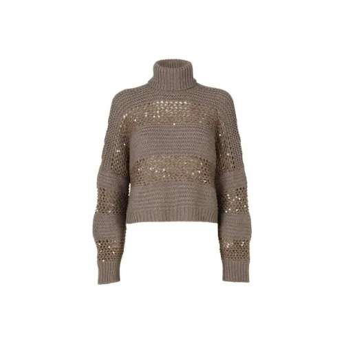 Brunello Cucinelli Коричневый Женские Кашемировые Свитеры