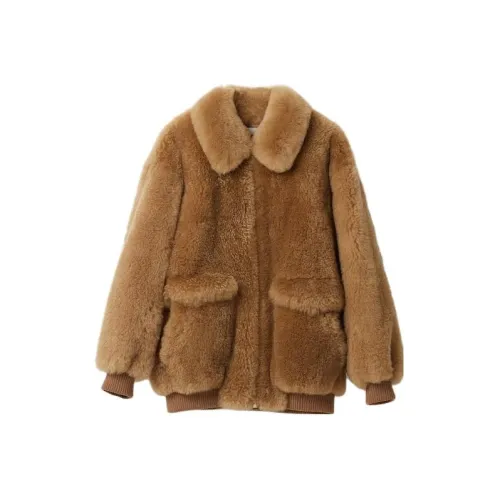 MIU MIU Песчано-бежевый желтый Женские Куртки