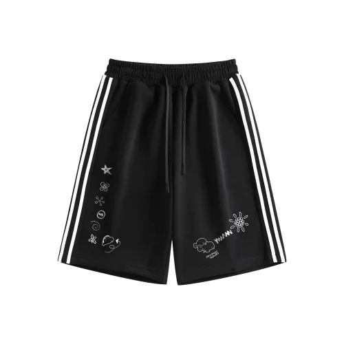 Crayon Shinchan Повседневные шорты Унисекс Активный черный и белый