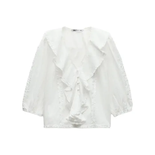ZARA ZW Series Рубашка Женская Белая