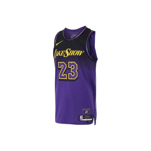 Nike Los Angeles Lakers Баскетбольная Джерси Мужская Фиолетовая Черная