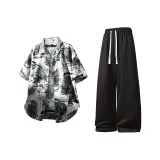 Чёрная рубашка + чёрные штаны