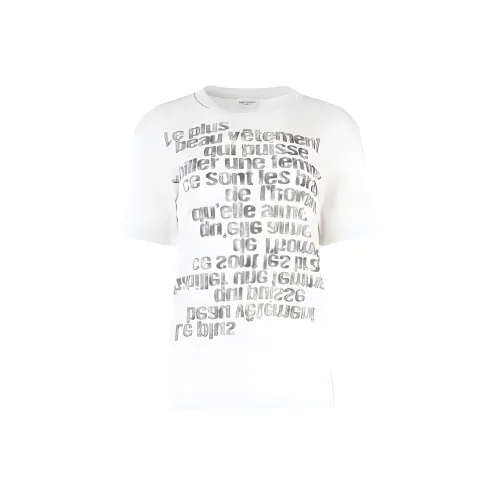 SAINT LAURENT T-рубашка Женская Белая