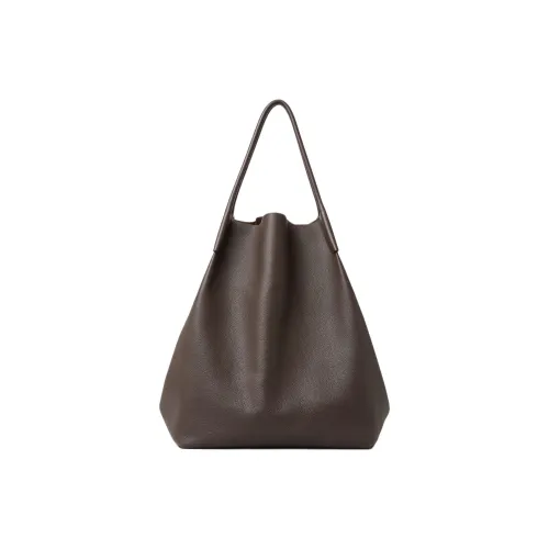 Loro Piana Телячья кожа Сумка Extra Large Мужская Темный шоколад Лакрица с Оникс