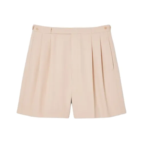 LACOSTE SS25 Облегающие Шерстяные Шорты Bermuda Повседневные Мужские Бежевые