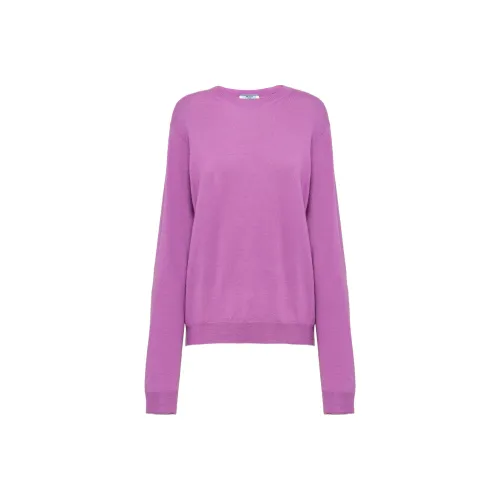 PRADA SS24 Кашемир Свитер Женский Фиолетовый