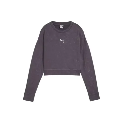 PUMA DARE TORELAXED FW24 Промытый Свитшот Женский Серый