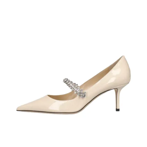 Jimmy Choo Bing Verni Низкий каблук Высокий каблук 6,5 см Женский Бежевый