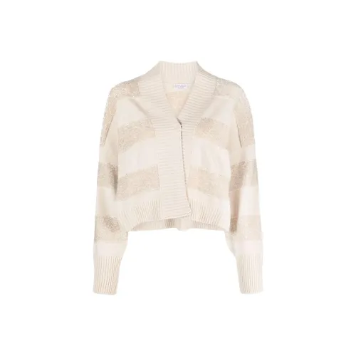 Brunello Cucinelli Бежево-желтый Женская трикотажная одежда