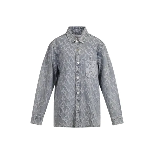 Valeria Obbaco Темно-сланцево-серые Женские Рубашки