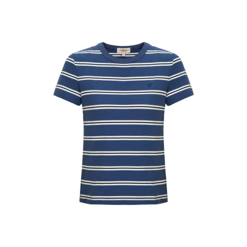 E.land Стандартная T-рубашка Женская Синяя 50Blue