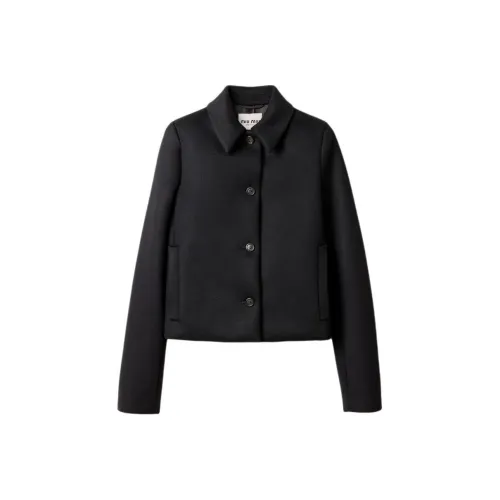 MIU MIU FW24 Куртки и Пальто Женские Черный