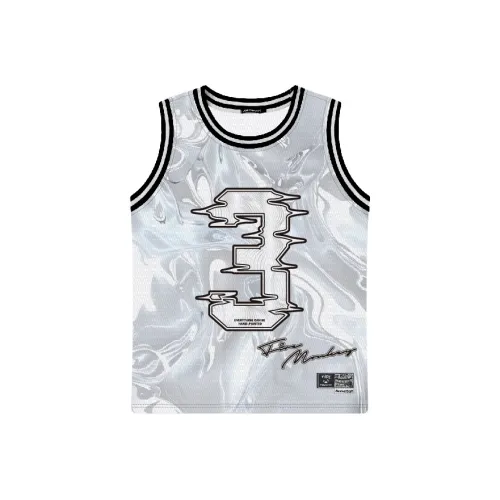 FireMonkey Баскетбольная Джерси Унисекс Призрачный Серый Полосы